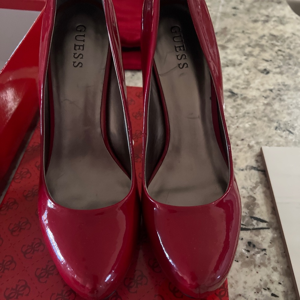 Red Patent Pumps